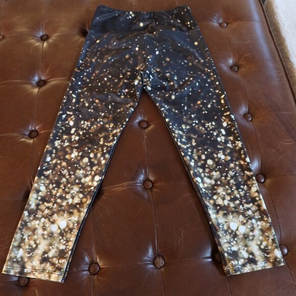 $95 Goldsheep Falling Lights leggings size S cropped length handmade in Laguna - Picture 2 of 13